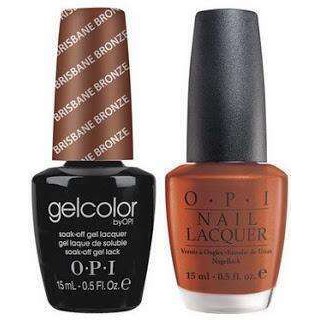 OPI GelColor And Nail Lacquer, A45, Brisbane Bronze, 0.5oz